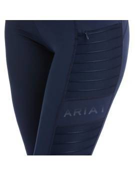 Leggins Mallas de equitación EOS MOTO de ariat azul marino lateral pierna