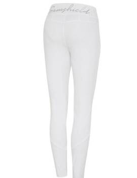 vista desde atrás pantalones blancos competición equitación mujer tipo leggins samshield tessa