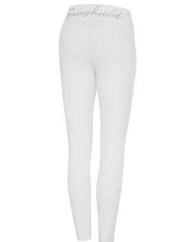 vista desde atrás pantalones blancos competición equitación mujer tipo leggins samshield tessa