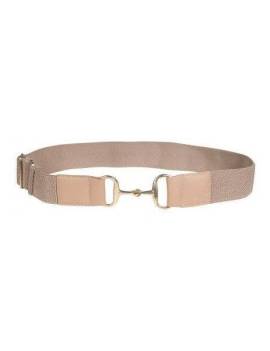 cinturón elástico filete caballo beige