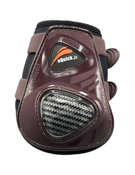 Protectores traseros caballo carbono con gel eQuick eCARBON marrón