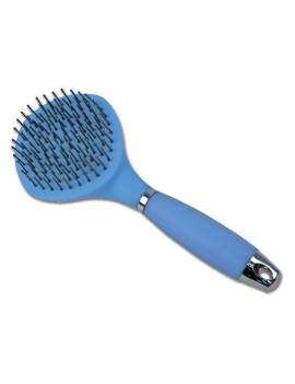 cepillo para crin y cola mango de gel azul