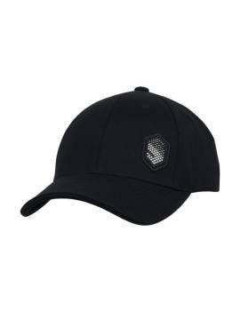 gorra de samshield con logotipo en swwarovkies en negro