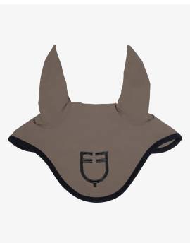 orejeras beige equestro con borde negro