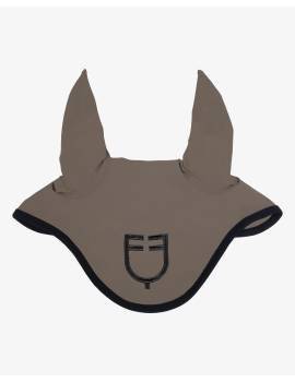 orejeras beige equestro con borde negro