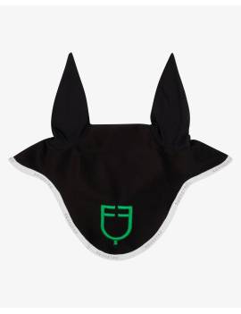 orejeras caballo equestro negro con logo fosfi