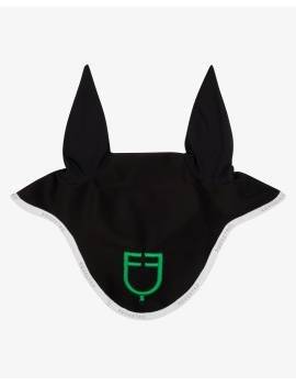 orejeras caballo equestro negro con logo fosfi