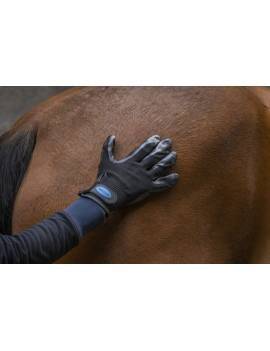 guantes goma pelo caballo negro