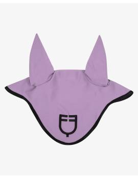 orejeras color lila equestro con borde negro