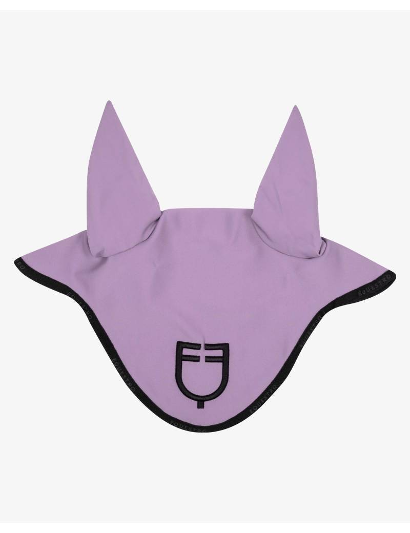 orejeras color lila equestro con borde negro