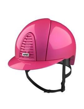 Casco KEP ITALIA Cromo 2.0 METAL DIAMOND visera normal fucsia parte delantera