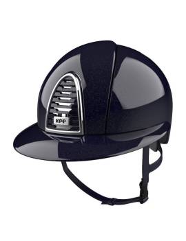 Casco KEP ITALIA Cromo 2.0 METAL DIAMOND visera POLO negro brillante
