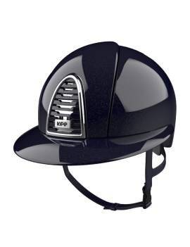 Casco KEP ITALIA Cromo 2.0 METAL DIAMOND visera POLO negro brillante