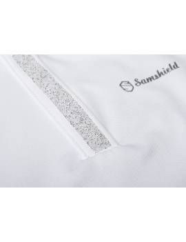 polo de concurso samshield modelo JEANNE blanco