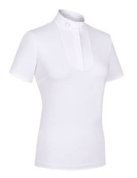 polo APOLLINE FULL STRIPES de samshield blanco parte delantera