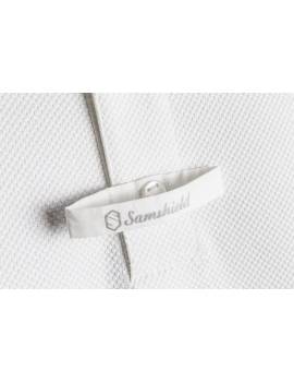 pasacorbata Polo de competición blanco manga corta hombre samshiedl charles