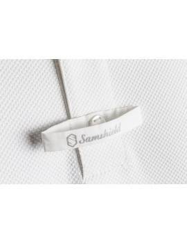 pasacorbata Polo de competición blanco manga corta hombre samshiedl charles