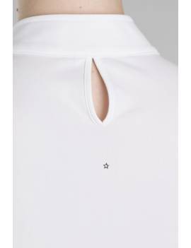 espalda Polo competición manga corta mujer SAMSHIELD mod APOLLINE blanco