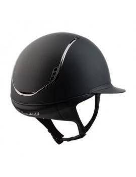parte trasera Casco equitación visera ancha mujer negro samshield