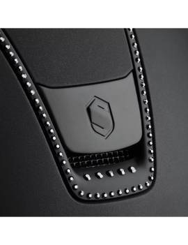 detalles swarovski Casco equitación visera ancha mujer negro samshield