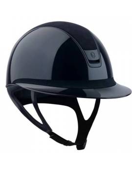 Casco equitación visera ancha mujer brillante samshield con terciopelo