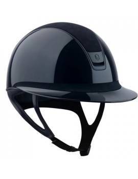 Casco equitación visera ancha mujer brillante samshield con terciopelo