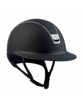 Casco equitación visera ancha mujer negro samshield miss shield 5 swarovkies