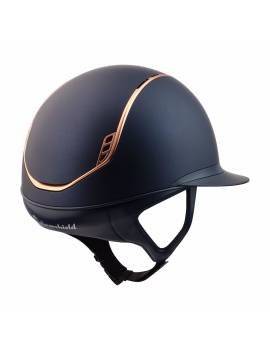 parte trasera Casco equitación visera ancha mujer azul rosa dorado samshield miss shield rose gold