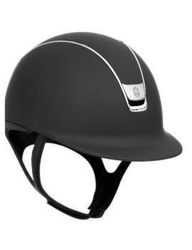 Casco equitación visera estrecha mujer negro samshield  negro