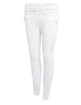 pantalón blanco competición equitación mujer leggins impermeables de samshield alpha winter