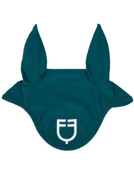 orejeras caballo verde con logo blanco equestro