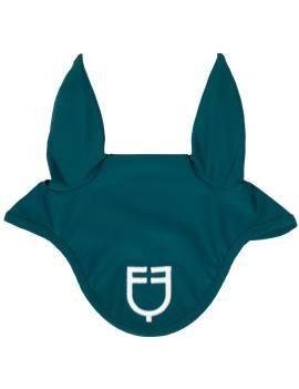 orejeras caballo verde con logo blanco equestro