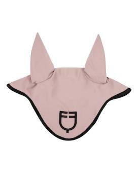 Orejeras caballo rosa con borde negro Equestro ETH09023LX