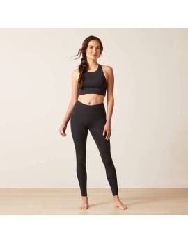 vista frontal Leggins de equitación mujer negro ariat eos 2.0