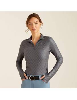 CUERPO COMPLETO Sudadera ARIAT LOWELL 3.0 1/4 ZIP manga larga GRIS
