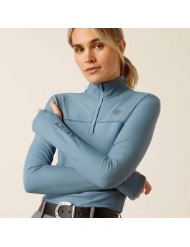 Sudadera ARIAT LOWELL 3.0 1/4 ZIP manga larga AZUL