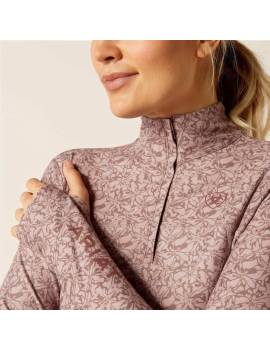 Sudadera ARIAT LOWELL 3.0 1/4 ZIP manga larga ROSA