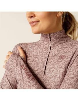 Sudadera ARIAT LOWELL 3.0 1/4 ZIP manga larga ROSA