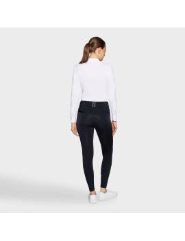 parte trasera Pantalón de equitación impermeable mujer negro samshield margaux