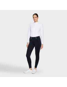 Pantalón de equitación impermeable mujer negro samshield margaux