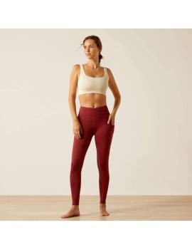 pantalón equitación tipo leggin mujer rojo bolsillo movil ariat avail