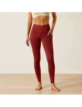 cuerpo completo pantalón equitación tipo leggin mujer rojo bolsillo movil ariat avail