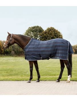 manta antimoscas caballo fina con cinchuelos azul marino waldhausen