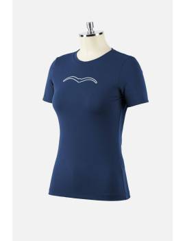 camiseta técnica equitación hombre manga corta negra animo fosca