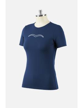 camiseta técnica equitación hombre manga corta negra animo fosca