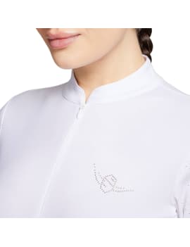 parte superior polo de competicion samshield aloise boreal blanco
