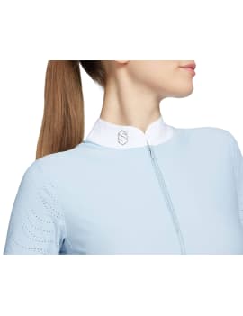 parte superior polo de competicion samshield aloise air azul celeste