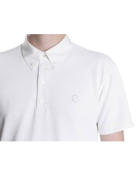 cuello Polo de competición blanco manga corta hombre samshiedl charles