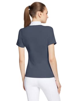 espalda completa mujer con polo de concurso samshield julia azul