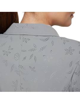 detalle americana de concurso equitación mujer aireada samshield alix air color gris